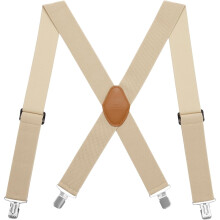 Men's X-Back Adjustable Elastic Suspenders 2-inch Wide with