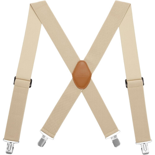Men's X-Back Adjustable Elastic Suspenders 2-inch Wide with