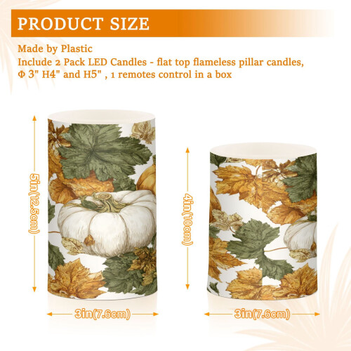 Flameless LED Candles with Remote Control Set of 2 2