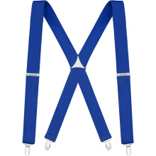 Men's suspenders elastic adjustable 48 inch 1.25 inch X-back