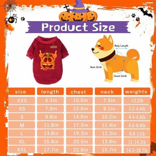 Dog Halloween Costume Pumpkin Design 1 Piece 1