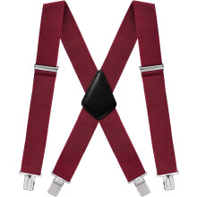Men's X-Back Suspenders 2 Inch Wide Adjustable Heavy Duty