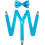 Men's Suspender and Bow Tie Set with 3 Clips Adjustable 1