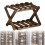 Foldable Wood Corner Shoe Rack Brown 2-Tier 1