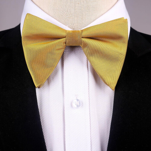 Men's Satin Pre-Tied Bow Tie Solid Color Adjustable Tuxedo 1