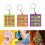 Tic Tac Toe Keychain Set Plastic Pendant 16 pcs 2