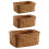 Wicker storage basket straw vegetable 3 pcs 1