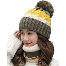 Women's Knit Winter Hat Scarf and Gloves Set