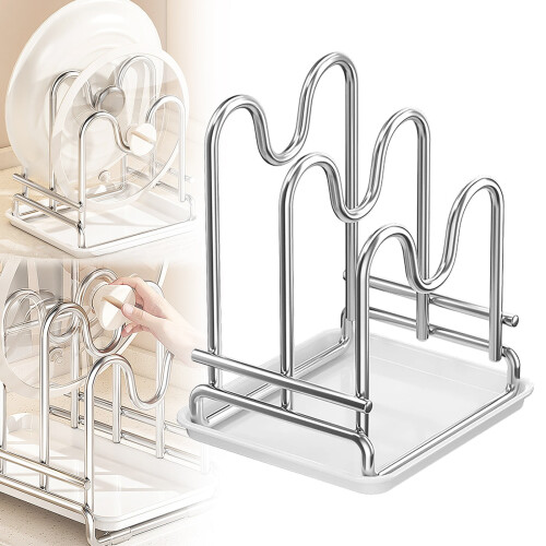 Stainless Steel 3-Tier Kitchen Organizer Rack