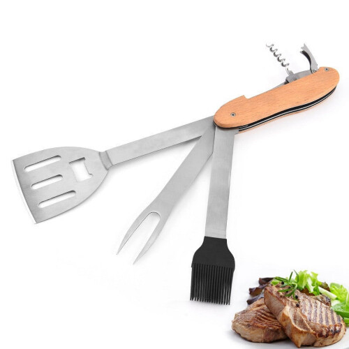 Stainless Steel 5-in-1 Foldable BBQ Tool Set 1