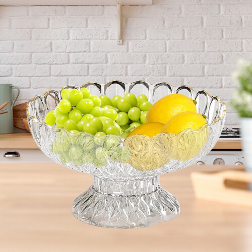 Fruit Plate Draining Basket Clear Plastic 1 Piece 1