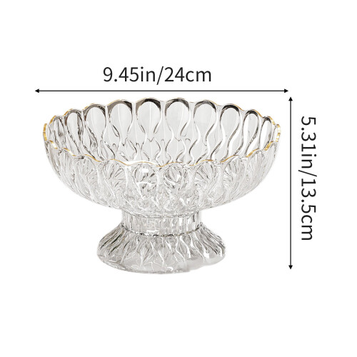 Fruit Plate Draining Basket Clear Plastic 1 Piece 2