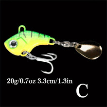 旋转金属振动拟饵 钓鱼用勺形亮片 2个装