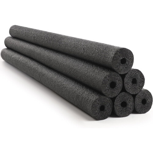 Jumbo Pool Noodle Black 55 x 3.5 Inch 6 Pack