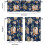 Kitchen Curtains Autumn Leaves Pumpkin Blue 3-Piece Set 6
