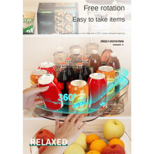 Storage Turntable for Refrigerator, Transparent Swivel Fridge Lazy Susan Turntable Organizer,For Fridge, Pantry, Cabinet