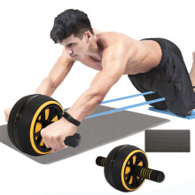 Ab Roller Wheel Kit with Resistance Bands Knee Mat Jump