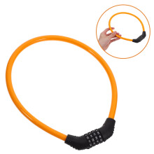 Orange Steel Bike Lock with Keys Anti-Theft Security Lock
