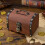 Wood Storage Trunk Dark Brown Vintage 1 Piece 8
