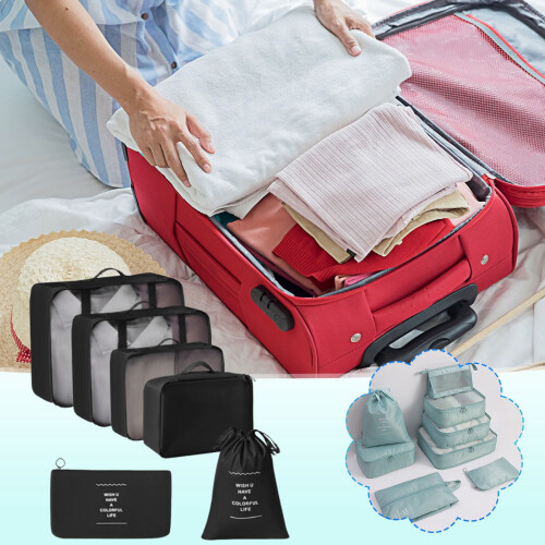 Compression Packing Cubes Set with Shoe Bag 6-Piece