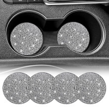 Car Cup Holder Coaster Set White 4 Pack