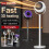 Warm Air Blower Adjustable Telescopic Floor-Standing Black 2