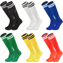 Youth Striped Calf Tube Socks Breathable 6 Pairs