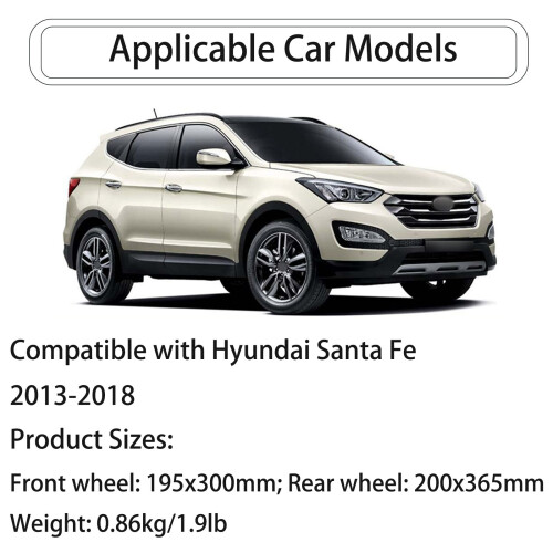Mud Flaps for Hyundai Santa Fe 2013–2018 Front Rear 1