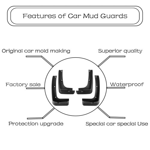 Mud Flaps for Hyundai Santa Fe 2013–2018 Front Rear 2