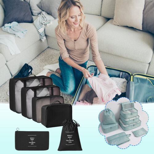 Compression Packing Cubes Set with Shoe Bag 6-Piece 2