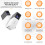 Mini HD projector portable with 180-degree rotation 4