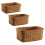 Wicker storage basket straw vegetable 3 pcs 4
