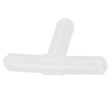 Plastic 3-Way T-Shape Aquarium Air Valves 300 Pcs Clear White