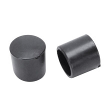 200 Stueck Schwarz Gummi PVC Flexibel Rundes Endkappe Rundes 12mm Fuss Abdeckung