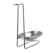 5X Stainless Steel Spoon Rest Holder,Long Handle Vertical Saving Soup Ladles Holders Ladle Rest Soup Ladle Holder