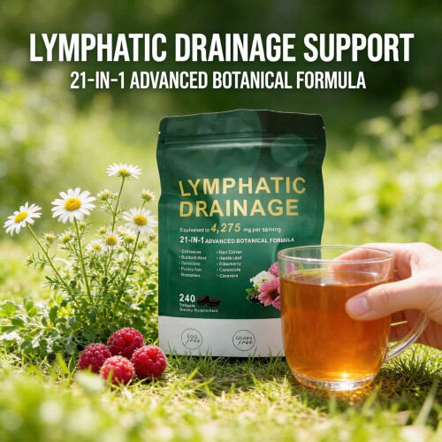 (240 Softgels) 240 Softgels Lymphatic Drainage Supplements, 4275mg Lymph System Support 1