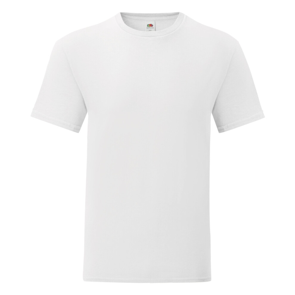 Fruit Of The Loom (S, White) Mens Iconic T-Shirt