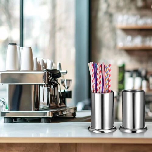 Stainless Steel Utensil Organizer with Drainage 2 Pcs 1