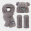 Winter Warm Hat Scarf Glove Set 3 Pack 2
