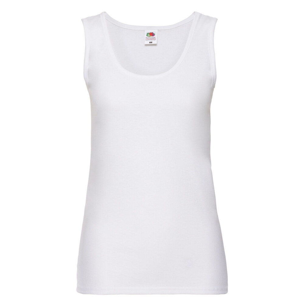 Fruit Of The Loom (12 Uk, White) Womens/Ladies Valueweight Lady Fit Vest Top