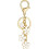 Keychain with White and Pink Flower Charms 1pc 1