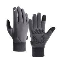 Winter Warm Gloves Waterproof Thermal Touchscreen Gray