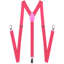 Men's and Women's Adjustable Leather Suspenders 1 Inch Wide
