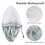 Satin PEVA Shower Cap Reusable Black Large Size 4