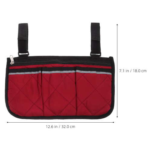 Wheelchair Side Bag Universal Armrest Pouch 2 Pack 1