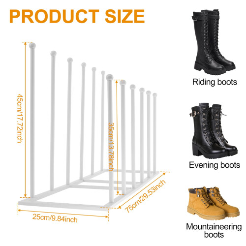 Metal Boot Rack Stand with Removable Shelves, 6-Pair 1