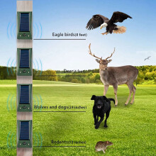 2X Ultrasonic Animal Outdoor Pest Bird Repellent with Motion Strobe and Intruder Alarm