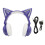 Cat Ear Bluetooth Headset Purple Stereo with Mic and LED 1