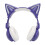 Cat Ear Bluetooth Headset Purple Stereo with Mic and LED 4
