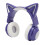 Cat Ear Bluetooth Headset Purple Stereo with Mic and LED 5